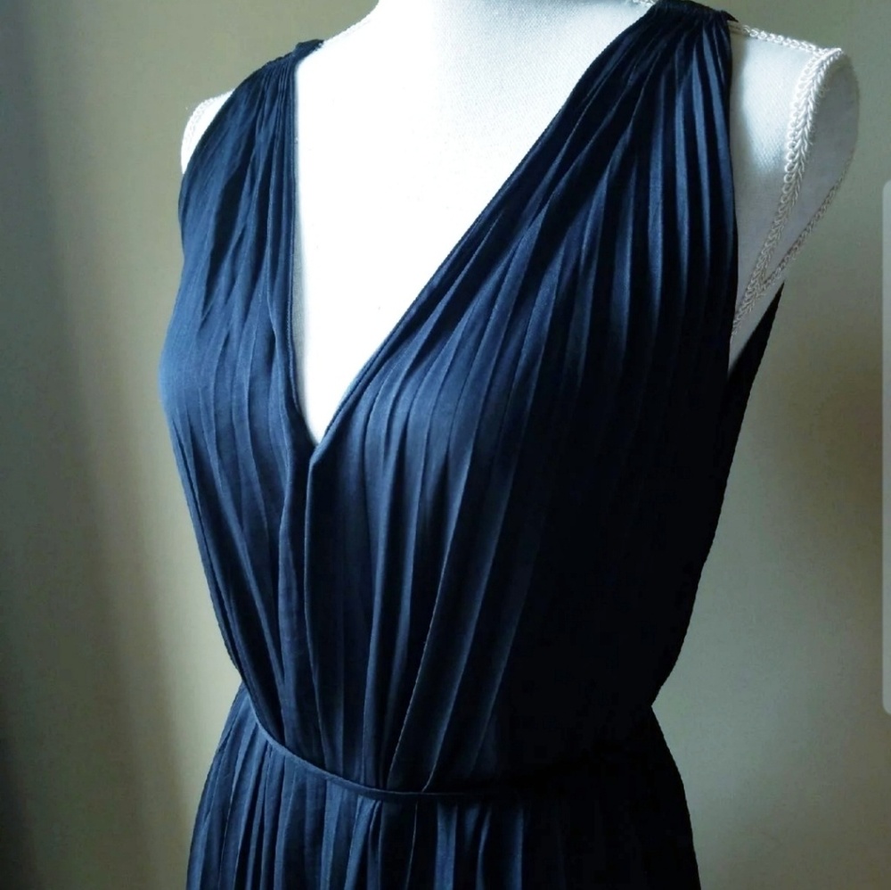 Loft Navy Blue Swing Dress
